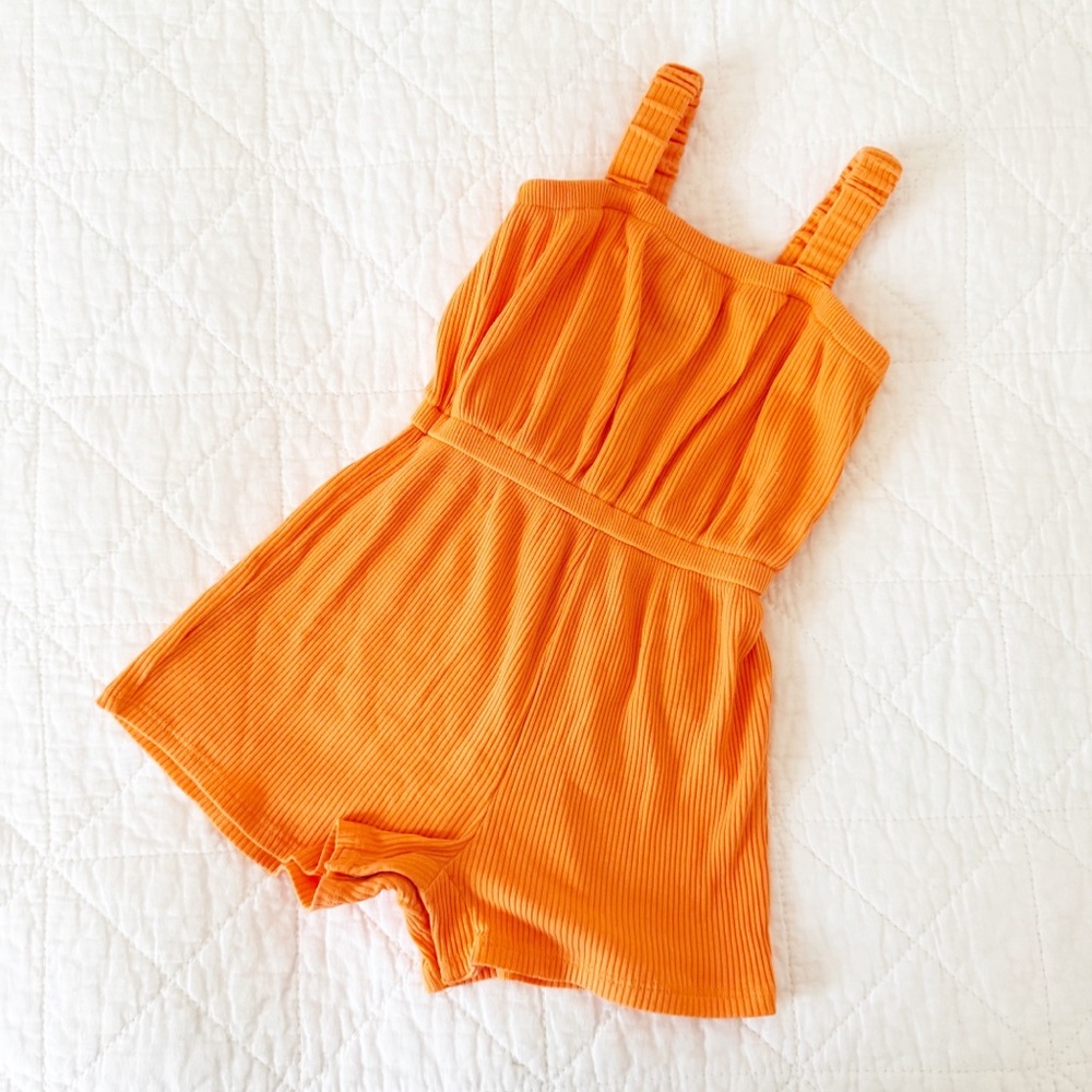 2T Old Navy Kids Ribbed Romper Orange
